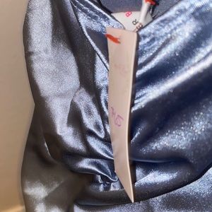 Blue ruched dress